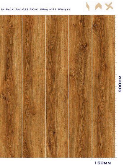 Vintage Brazillian Chestnut Wood Grain Tile 900MM by 150MM