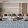 Vintage Stained Ash Wood Grain Tile on the floor in a sitting room