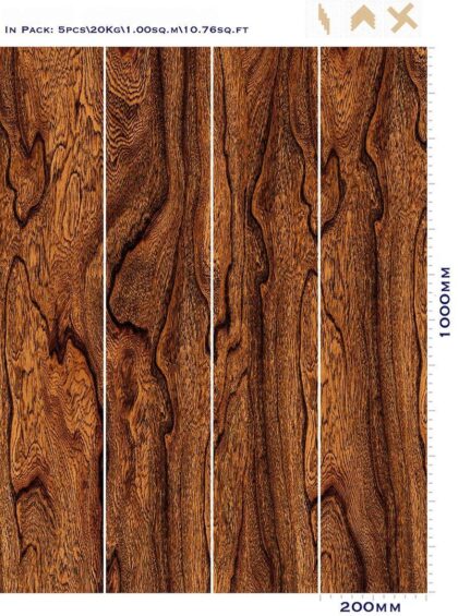 Vintage Cocobolo Wood Grain Tile 1000MM by 200MM