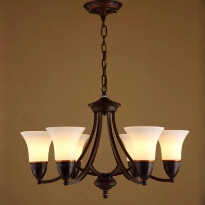 Classic Vintage Bronze Chandelier | 6 Arm