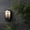 Small Classic Oval Black Bulkhead Wall Light