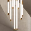 Gold Stainless Steel Chandelier - 36 Tube - Image 3