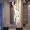 Gold Stainless Steel Chandelier - 36 Tube - Image 9