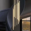 Modern 8 Tube Linear Chandelier - Image 2