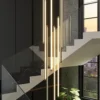Modern 5 Tube Linear Chandelier - Image 6