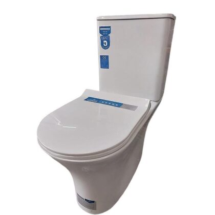 Curved Modern Two Piece Floor Mounted Toilet - Design #652