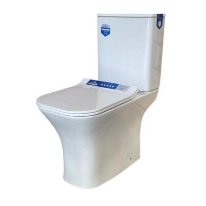 Angular Modern Two Piece Floor Mounted Toilet - Design #667