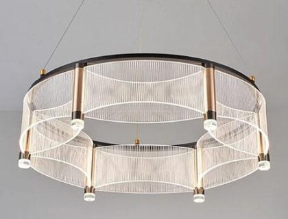 Sonata Modern Circular Chandelier for Living Room - 1 Ring - 600MM