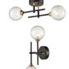 Abstraction - 2 Light Fixture - Black And Brass - Image 2
