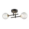 Abstraction - 2 Light Fixture - Black And Brass - Image 3
