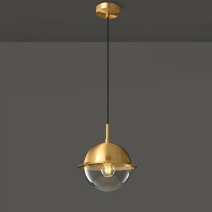 Copper Glass Pendant Light