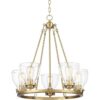 Bellis Soft Gold Ring Pendant Chandelier - Image 8