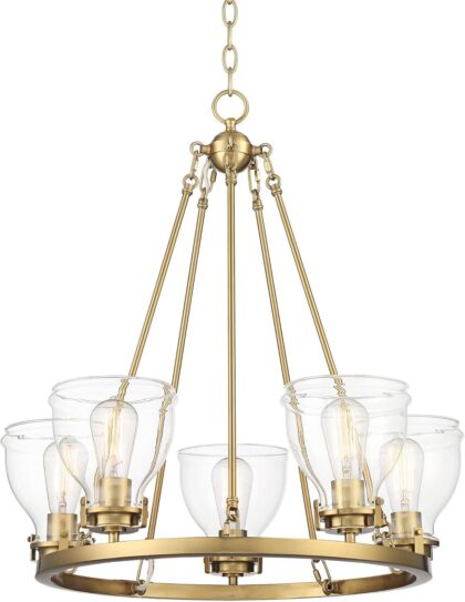 Bellis Soft Gold Ring Pendant Chandelier