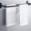 Vintage Double Towel Holder – Matte Black - Image 2