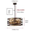 Vortix 6 Light Chandelier - Image 7