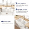 Vintage Janus Farmhouse Double Sink - Ribbed and Smooth Aspects - Image 4