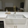Vintage Janus Farmhouse Double Sink - Ribbed and Smooth Aspects - Image 5
