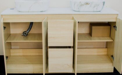 Floor Standing Plywood Cabinet With Art Basin - 150 cm