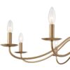 Vintage Iron 8 Arm Soft Gold Candelabra Chandelier - Image 4
