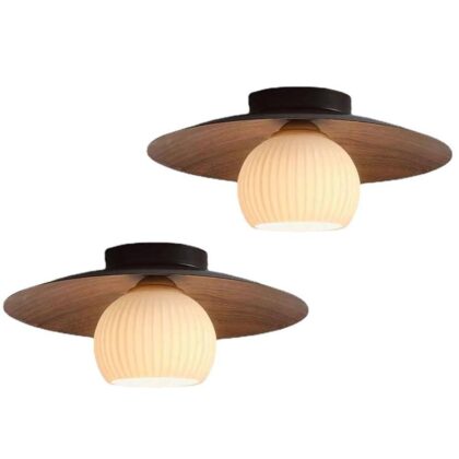 Minimalist Flush Mount Ceiling Light - Black Base