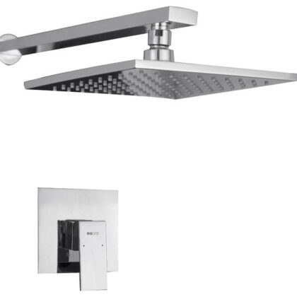 Concealed Modern Chrome Rainfall Shower Kit - Design # 559