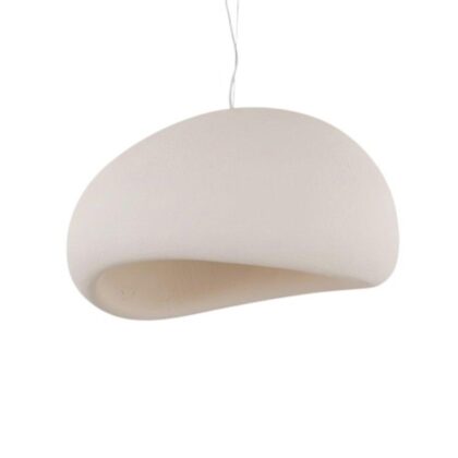 The Cloud Style 12" Wide 1-Light Contemporary Pendant Light - White Finish - Resin