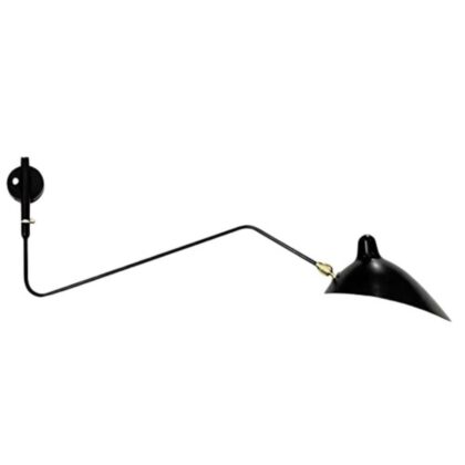 Classic Crane Swing 37" Long 1-Light Adjustable Wall Lamp - Black - Iron