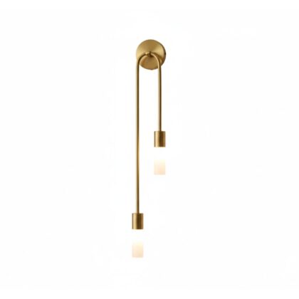 The Post-Modern Golden 22" Long 2-Light Minimalist Wall Sconce - Gold Finish - Iron & Acrylic