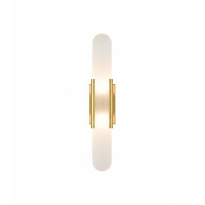 Luxurious Marble Wall Lamp 20" Long 2-Light Modern Sconce - Gold Finish - Iron & Natural Marble