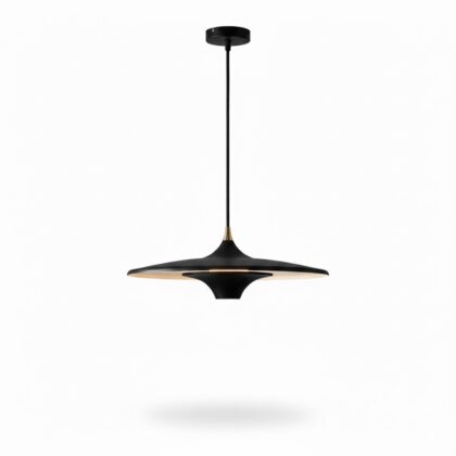 The Moja 14" Diameter 1-Light Nordic Pendant Light - Gold Finish - Metal