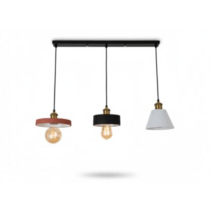 The Nordic 32" Wide 3-Light Modern Pendant Light - Black Finish - Iron & Resin