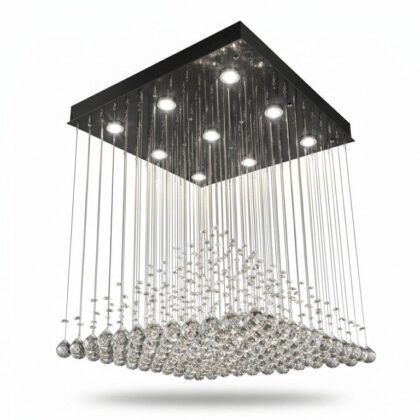 Rectangular Pyramid Crystal Chandelier