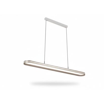 The Lunar Minimalist 1-Light Modern LED Pendant Light - Champagne Gold Finish - Metal