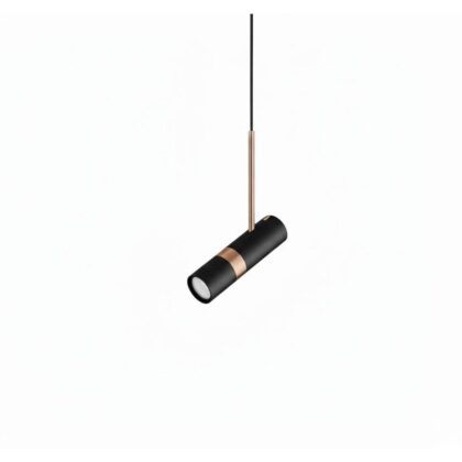 The Spotlight 11.8" Long 1-Light Industrial LED Pendant - Black Finish - Aluminium