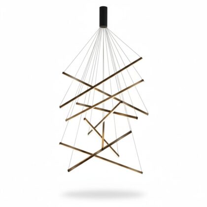 Streifen Modern Black Chandelier