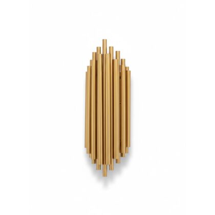 Gold Tubes 7" Wide 1-Light Post-Modern Wall Lamp - Gold - Aluminium