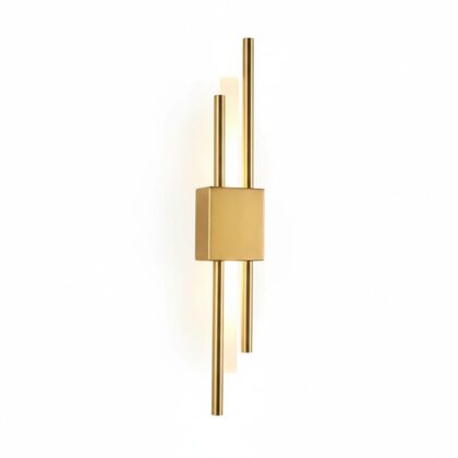 The Acrylic Golden Linear 20" Long 1-Light Modern Minimalist Wall Lamp - Gold - Iron & Acrylic