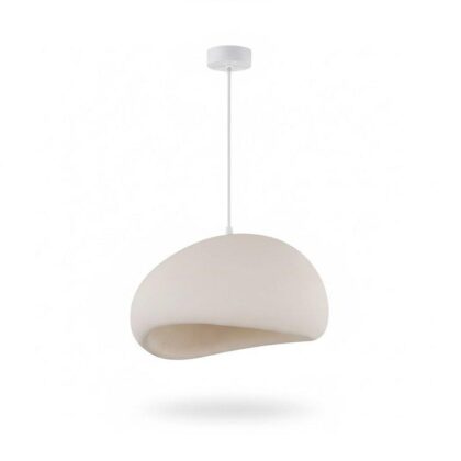 The Cloud Style 16" Wide 1-Light Contemporary Pendant Light - White Finish - Resin