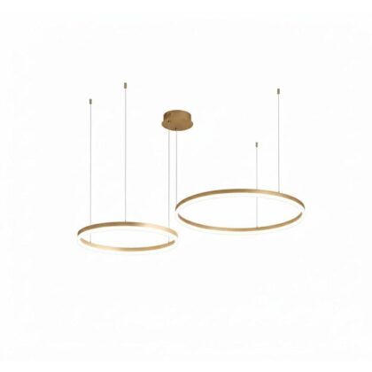 Double Ring-Light Chandelier - Gold