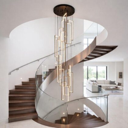 Contemporary Rectangular LED Chandelier