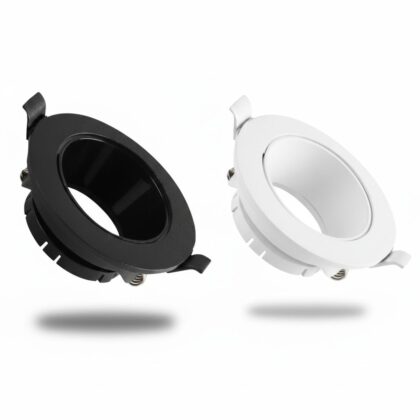 Single Recessed GU10 Fixture - Aluminium Frame - PC Reflector