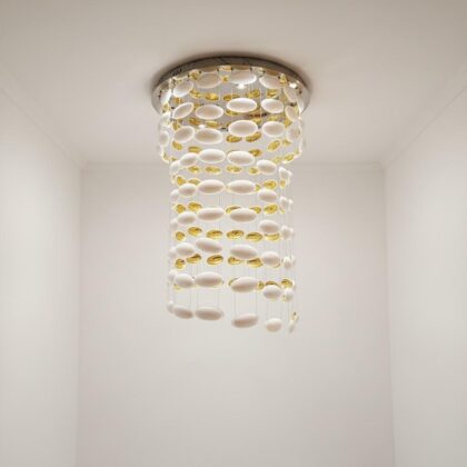 Egg-Shell Circular Base Chandelier