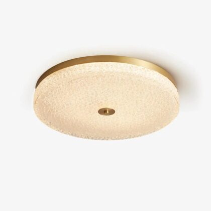 The La Gelée Modern LED Ceiling Light - Copper Rim - Frost Glass