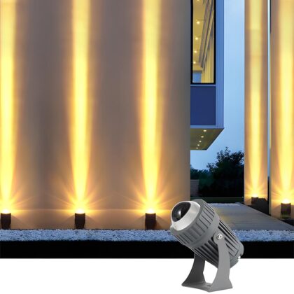 The Narrow Beam Outdoor 2.6" Wide LED Spotlight - Grey - Aluminium