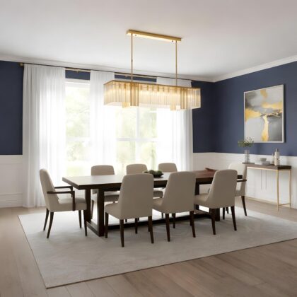 Crystal Golden Linear Chandelier
