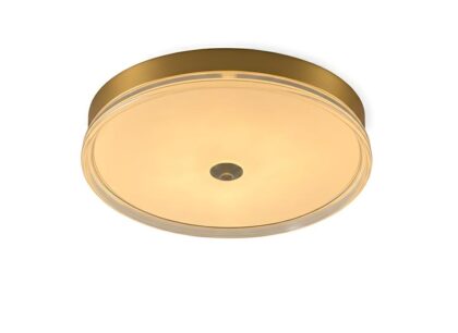 The Post-Modern 48W 1-Light Luna Minimalist Flush Mount LED Ceiling Light - White & Gray - Acrylic