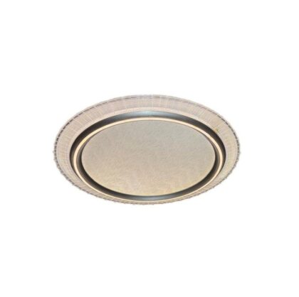 The Arctic Glow 20" Diameter 1-Light Modern Flush Mount Round LED Ceiling Light - Water Ripple Grey - Frosted Glass