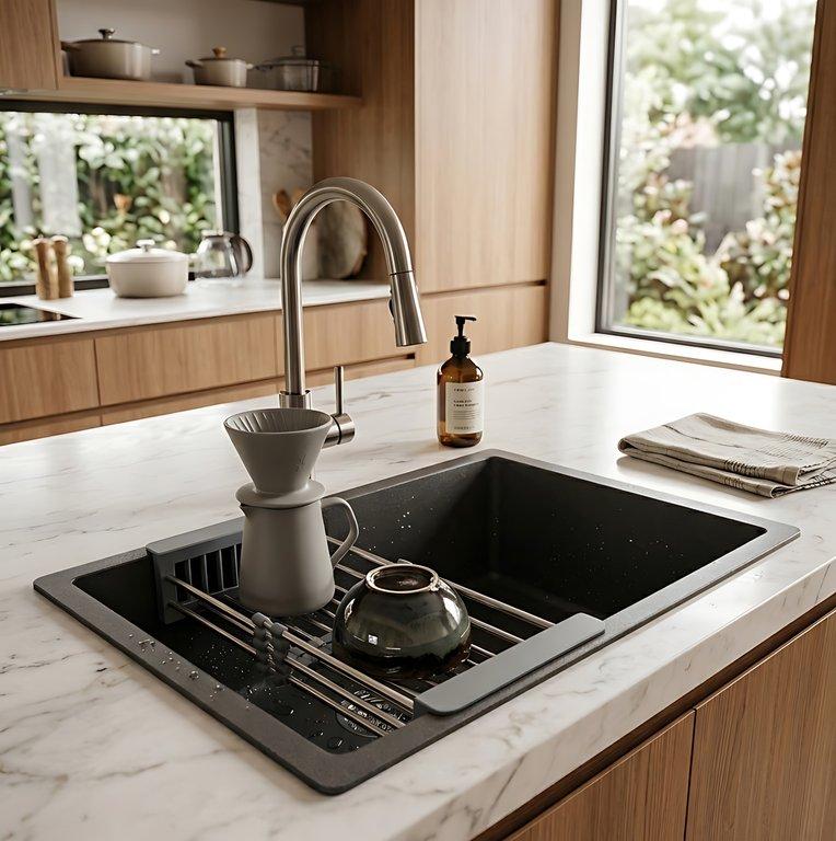 The Shadow Stainless Steel Single Basin Kitchen Sink 17″ Wide
