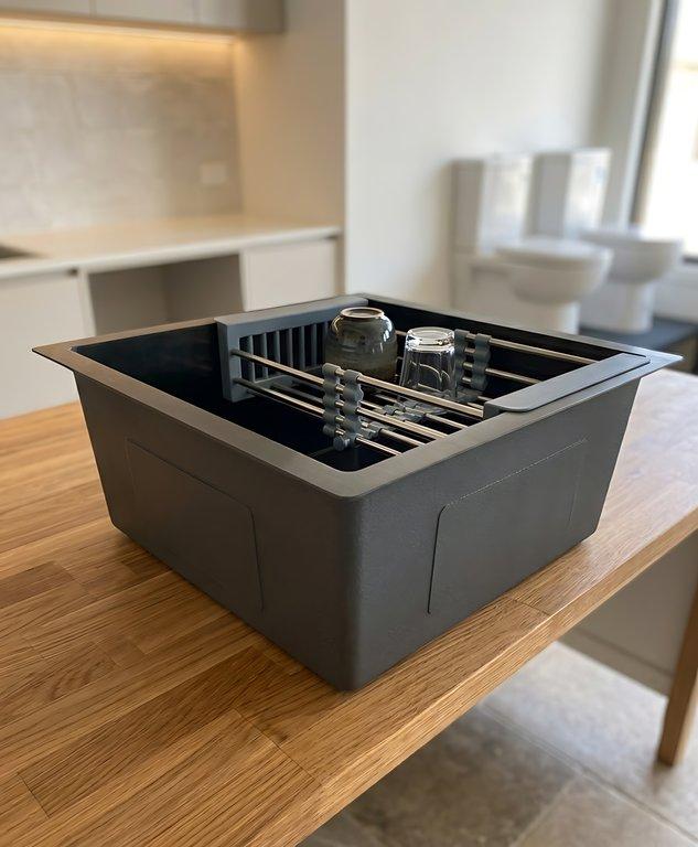 The Shadow Stainless Steel Single Basin Kitchen Sink 17" Wide
