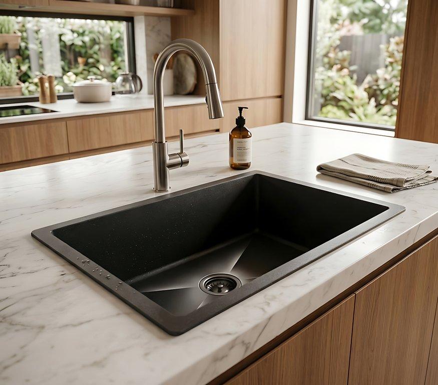 The Shadow Stainless Steel Single Basin Kitchen Sink 17" Wide